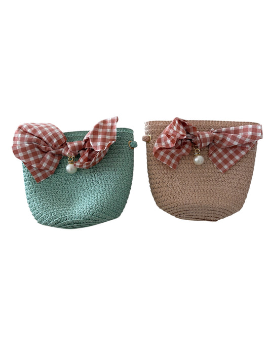 Mini Woven Bow Purse