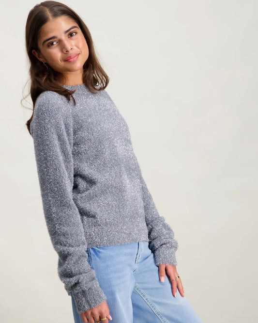 Pullover Knit Silver Glitter