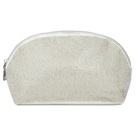 iSCREAM - White Crystal Oval Cosmetic Bag