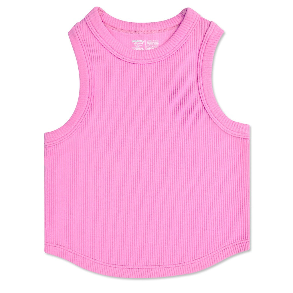 Rose Ribbed Racerback Tank Top