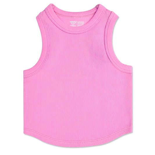 Rose Ribbed Racerback Tank Top