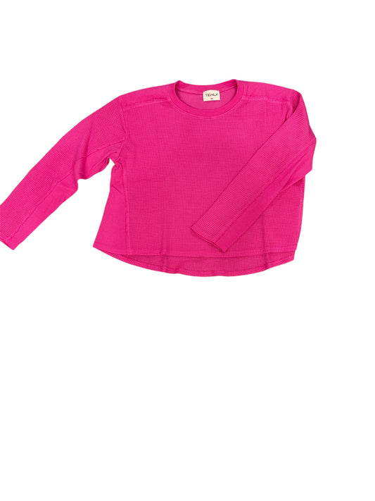 Waffle Pullover - Pink