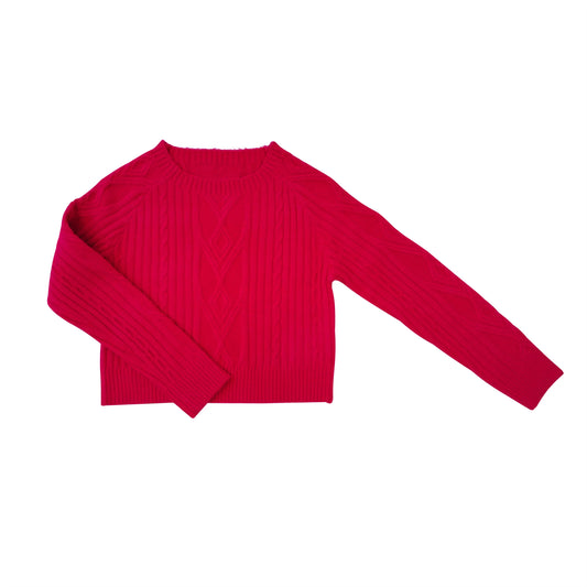 AW Fuchsia Braid-Knitted Sweater