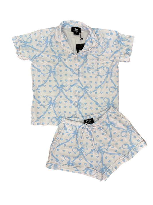 White and Blue Heart PJs