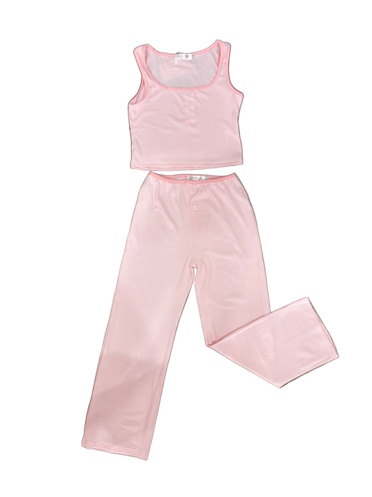 Pin Stripe Lounge Set (pink)