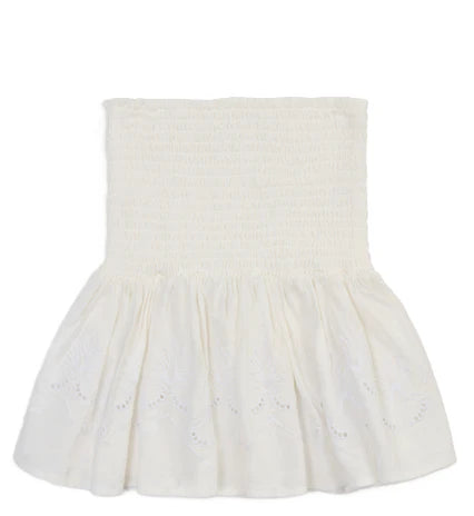 Splendid Smocked Skirt Blanc