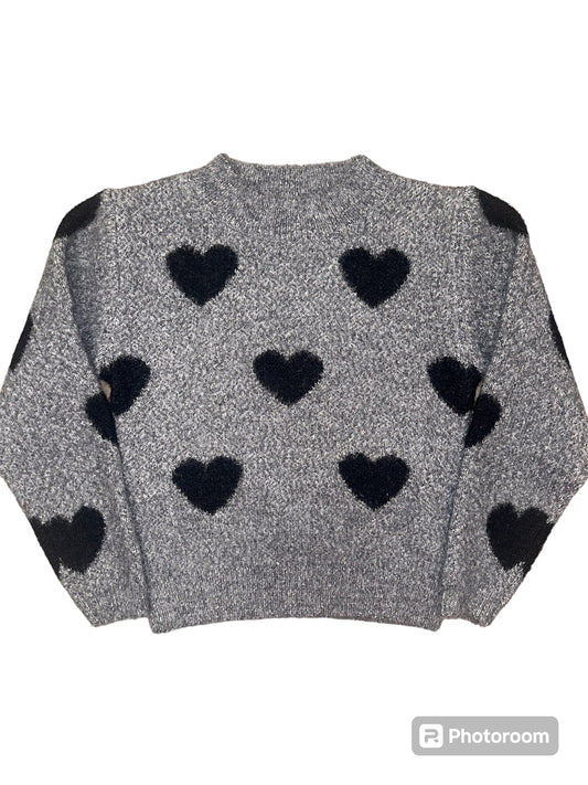 Molly Bracken Grey Heart Sweater