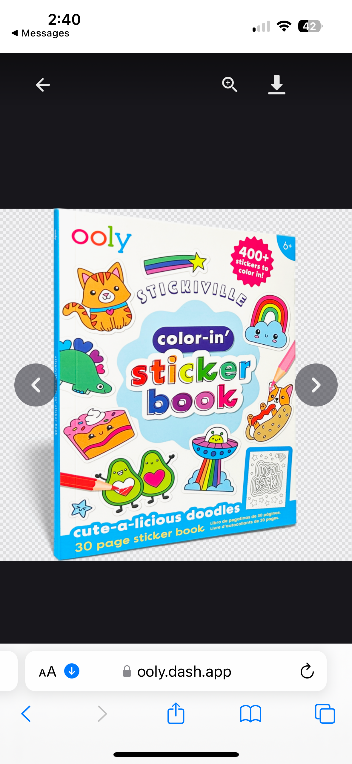 Ooly Stickiville Color-in Sticker book