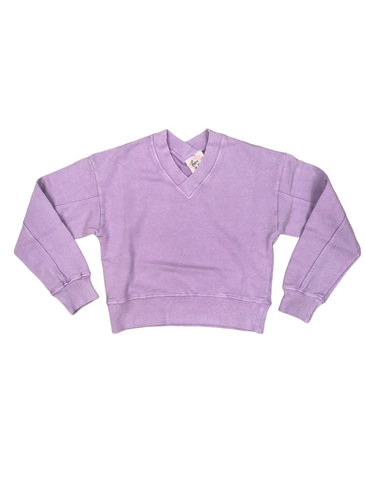 Double V Neck Sweat Top