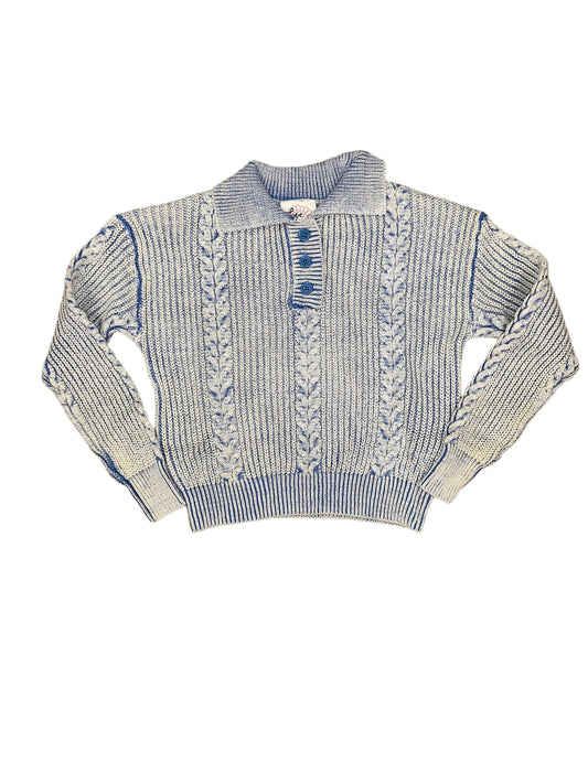 Garment Wash Cable Knit Sweater