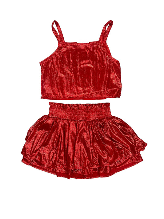 TweenStyle Shiny Red Skort