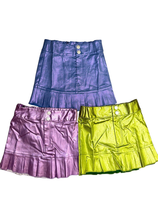 Little Olin Metallic Mini Skirt