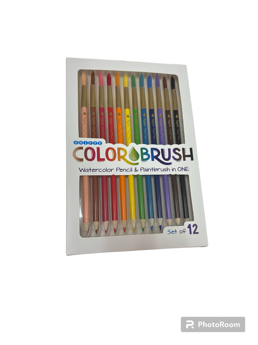 Color Brush Watercolor Pencil & Paintbrush