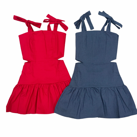 Cutout Tie Strap Dress
