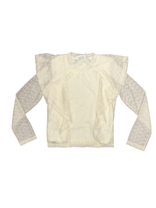 Flagship Stretch Lace Ruffle Top