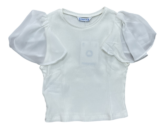 Mayoral Ruffle Sleeve Blouse
