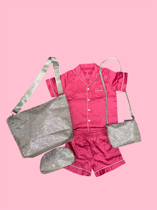 Hot Pink Pajama Short Set