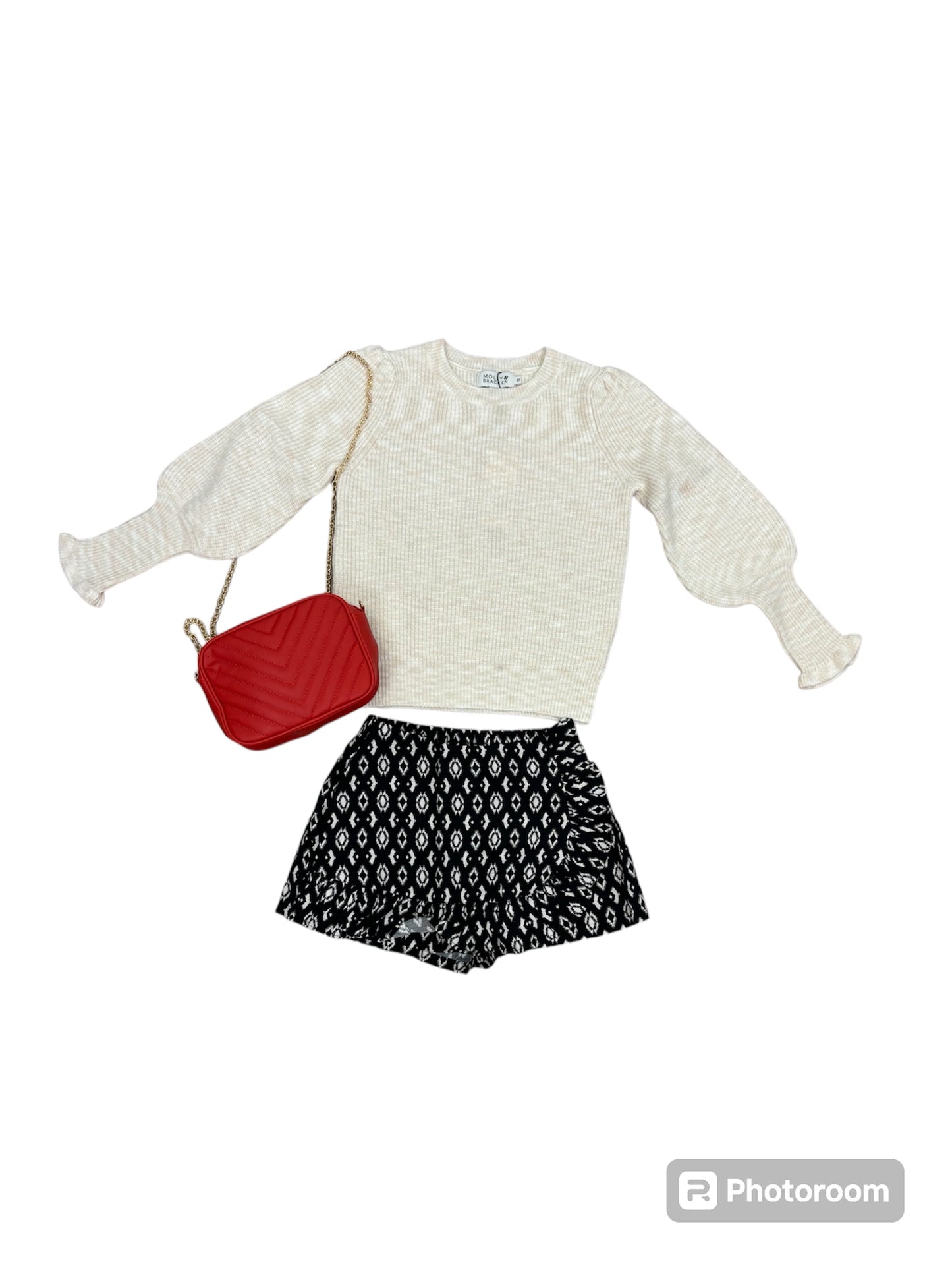 Molly Bracken Black Pivone Woven Top