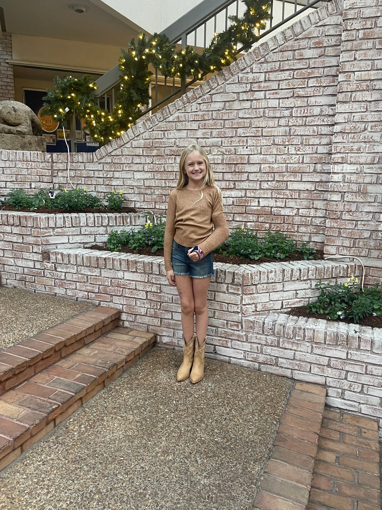 Molly Bracken camel sparkle sweater